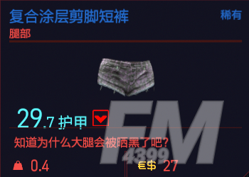 赛博朋克2077腿部服饰有哪些