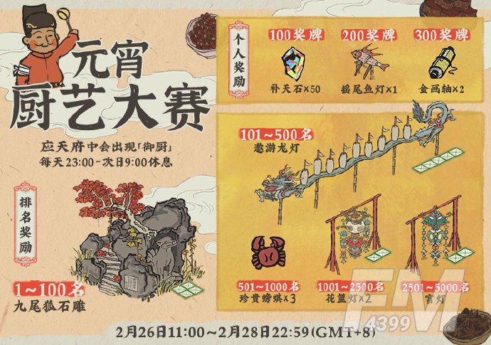 《江南百景图》御厨奖励介绍