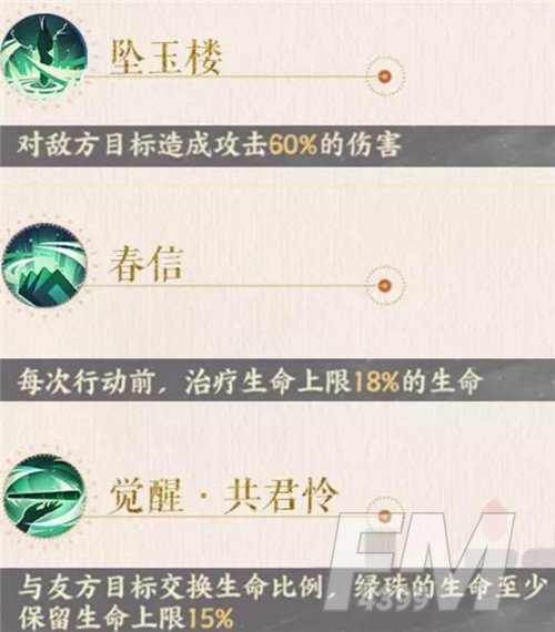 忘川风华录绿珠技能强度分析