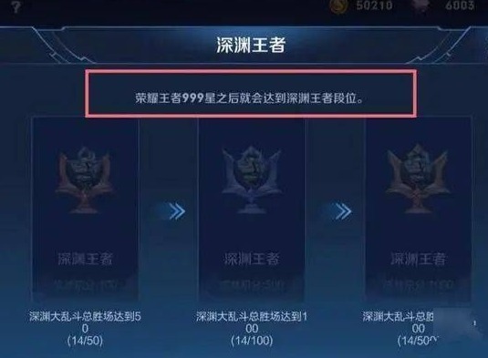 王者荣耀深渊王者段位是什么 深渊王者段位不见了什么问题
