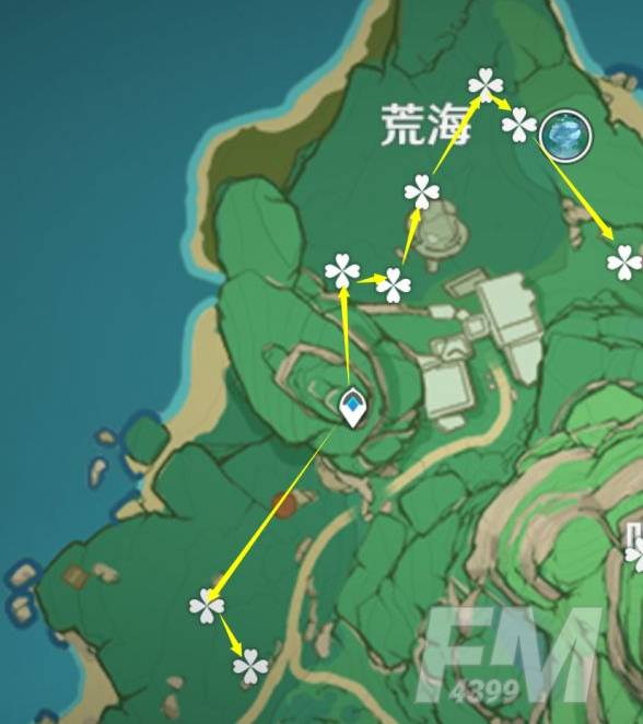 《原神》绯樱绣球收集路线怎么走