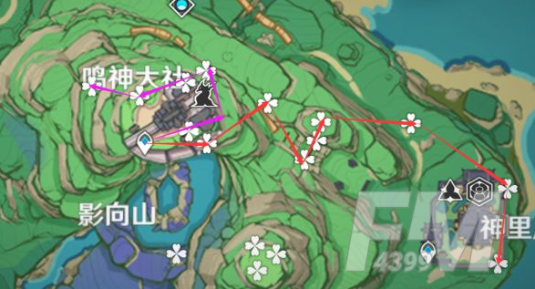 《原神》绯樱绣球收集路线怎么走