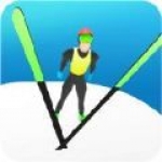 滑雪冲刺跳跃