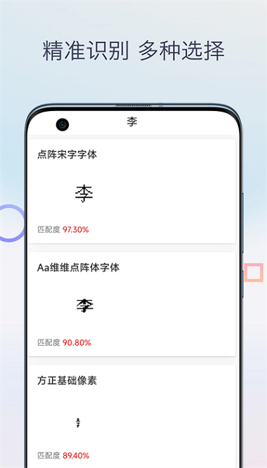 字体扫描识别