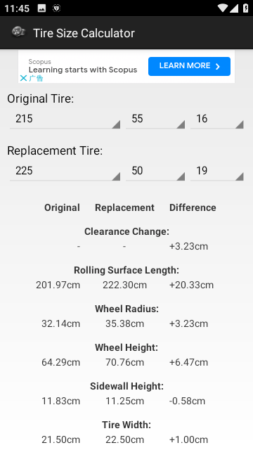 轮胎计算器手机版